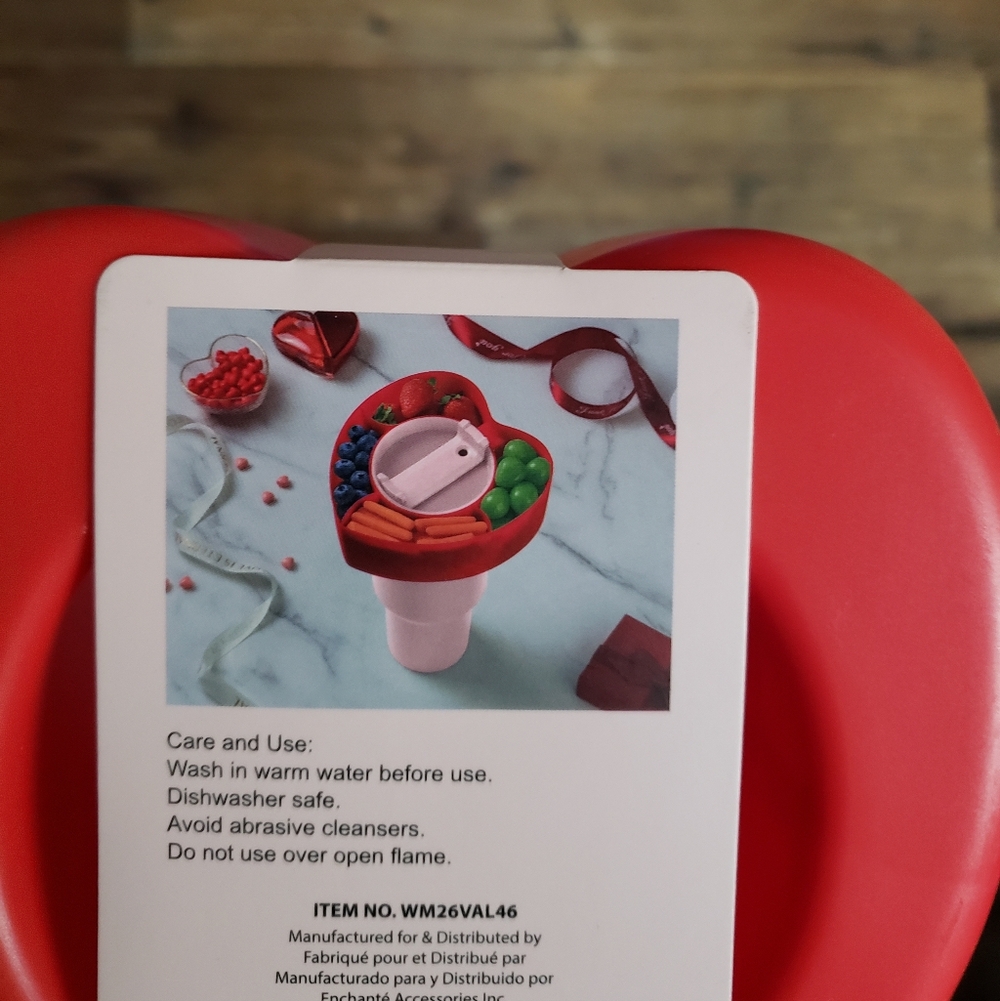 CWC Red Heart-Shaped Tumbler Snack Tray - Picture 2 of 2